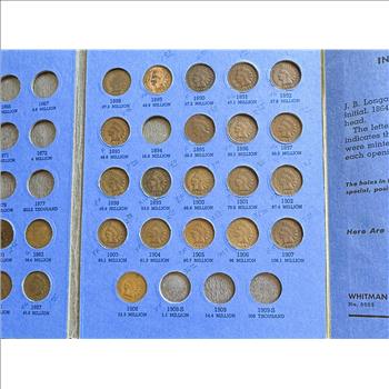 1856-1909 INDIAN HEAD CENT INCOMPLETE COIN SET IN A WHITMAN BOOK