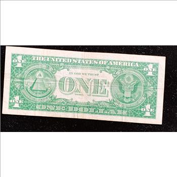 SILVER CERTIFICATE SERIES 1957 A , $1 DOLLAR NOTE,  BLUE SEAL, IN SLEVE
