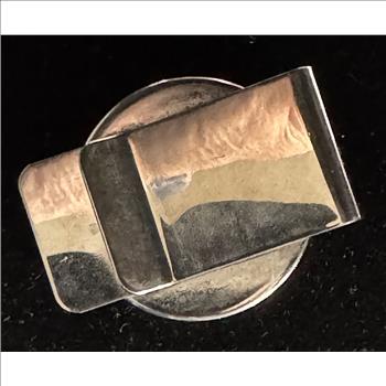 1922 SILVER PEACE DOLLAR COIN HIGH DETAIL BRIGHT LUSTER COIN, STAINLESS STEEL MONEY CLIP