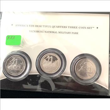 AMERICA THE BEAUTIFUL QUARTERS 3 COIN US MINT SET VICKSBURG NATIONAL PARK