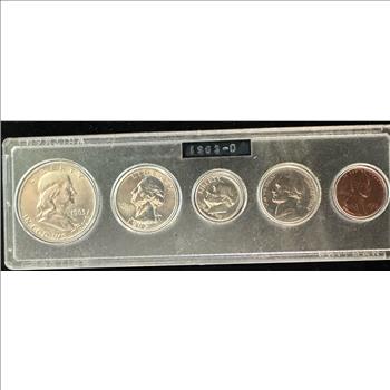 1963-D SILVER 5 COIN SET UNCIRCULATED BRIGHT LUSTER IN THE SLAB 