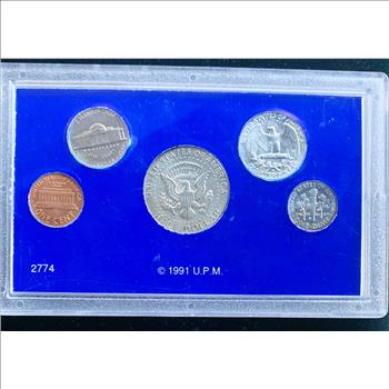 AMERICANA SERIES, PRESIDENTS COLLECTION, 1964 3 SILVER COINS IN A 5 COIN SEALED HOLDER