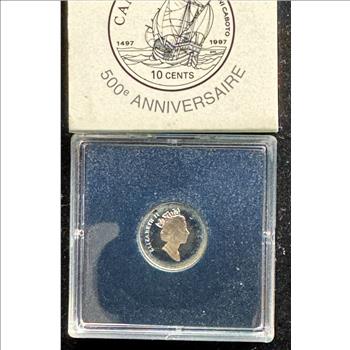 1997 CANADA 500TH ANNIVERSARY 10 CENTS ULTRA CAMEO PROOF IN ORIG MINT CASE PKG