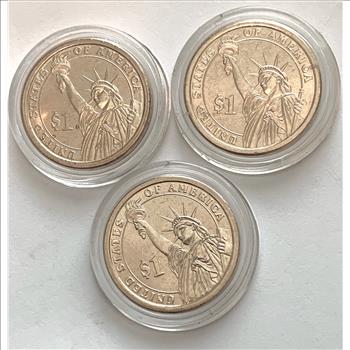 U.S. PRESIDENTIAL DOLLAR COLLECTION (3) COINS