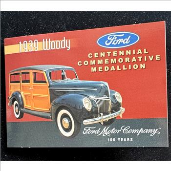 1939 WOODY CENTENNIAL COMMEMORATIVE MEDALLION COIN, , ORIG NT MINT PKG