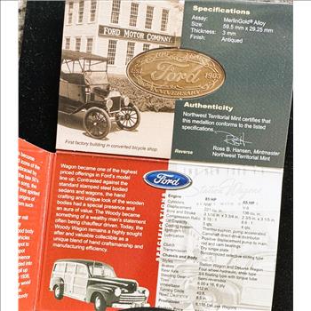 1939 WOODY CENTENNIAL COMMEMORATIVE MEDALLION COIN, , ORIG NT MINT PKG