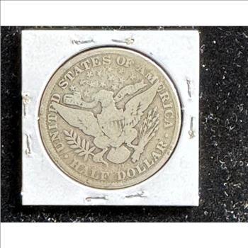 1908-O BARBER SILVER HALF DOLLAR COIN