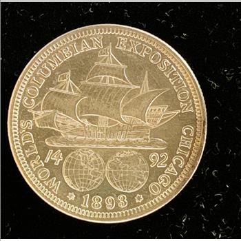 1893 SILVER COLUMBIAN EXPOSITION (CHICAGO WORLD FAIR) COMM UNITED STATES HALF DOLLAR , HIGH GRADE