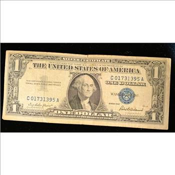 SILVER CERTIFICATE SERIES 1957 ONE DOLLAR NOTE