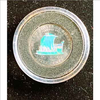 2004 PROOF LEWIS & CLARK COMMEMORATIVE JEFFERSON NICKEL COIN, IN CASE