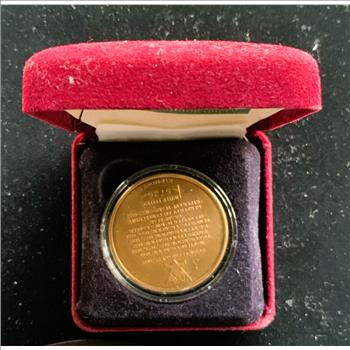 GOLFER GENE SARAZEN BRONZE COIN COLLECTION, ORIG CAPSULE, CASE, COA LIMITED EDITION