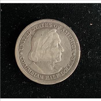 1893 SILVER (CHICAGO WORLD FAIR) VINTAGE COMMEMORATIVE, COLUMBIAN EXPO,  US HALF DOLLAR COIN