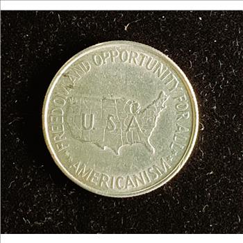 1952 SILVER,  BOOKER T WASHINGTON & GEORGE W CARVER COMMEMORATIVE HALF DOLLAR, BRILLIANT UNCIRCULATED COIN, ITEM #1630