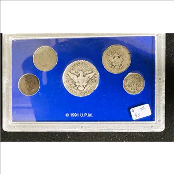 AMERICANA SERIES YESTERYEAR COLLECTION 5 COIN SET QUALITY OLD COINS IN ORIG HARD CASE