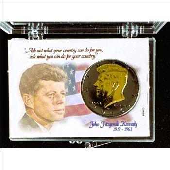 2016-D KENNEDY GOLDEN HEAD BU HALF DOLLAR IN A TRIBUTE CASE