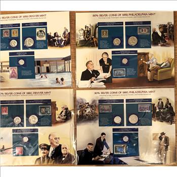 THE LAST DECADE OF U.S. 90% SILVER COINAGE, 1955-1964, ORIG SET WITH 18 HALF DOLLARS, 20 QTRS, 21 DIMES (SEE DESCRIPTION)