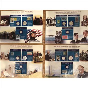 THE LAST DECADE OF U.S. 90% SILVER COINAGE, 1955-1964, ORIG SET WITH 18 HALF DOLLARS, 20 QTRS, 21 DIMES (SEE DESCRIPTION)