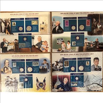 THE LAST DECADE OF U.S. 90% SILVER COINAGE, 1955-1964, ORIG SET WITH 18 HALF DOLLARS, 20 QTRS, 21 DIMES (SEE DESCRIPTION)