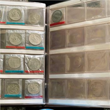 KENNEDY HALF DOLLAR COLLECTION COIN SET, 12 SILVER & 15 OTHERS, HIGH QUALITY  COINS, IN REALLY NICE COLLECTION BOOK