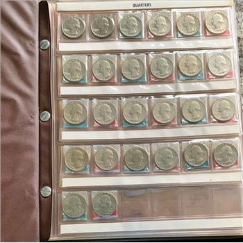 QUARTER COLLECTION, QUALITY COINS, 27 , A  GOOD START IN A REAL QUALITY COLLECTORS BOOK