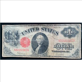 1917 SERIES $1 DOLLAR UNITED STATES NOTE,  WASHINGTON DC, LARGE SIZE RARE, IN SLEVE