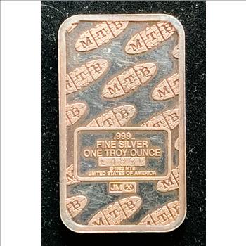 1oz ROUND .999 FINE SILVER VINTAGE BAR COIN, LIBERTY, JM  USA