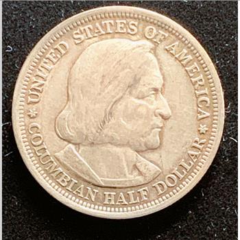 1893 SILVER COLUMBIAN EXPOSITION (CHICAGO WORLD FAIR) COMM UNITED STATES HALF DOLLAR , NICE COIN