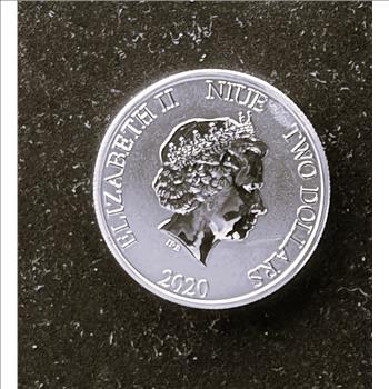 DISNEY MICKEY MOUSE REVERSE PROOF $2 DOLLAR 1oz .999 FINE SILVER COIN