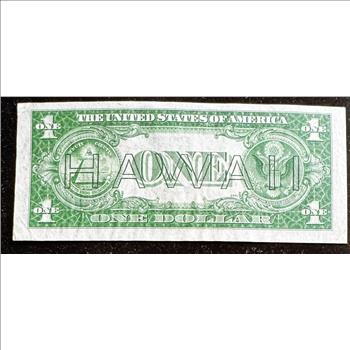 1935 A SERIES HAWAII EMERGENCY WW II NOTE, $1 DOLLAR SILVER CERTIFICATE, CRISP NICE, RED SEAL, IN A SLEVE