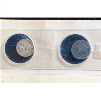 1884 CANADIAN 1 CENT & 1964 CANADIAN 25 CENT