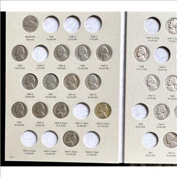 1938-1961 JEFFERSON NICKEL INCOMPLETE COIN SET IN A WHITMAN COLLECTOR BOOK