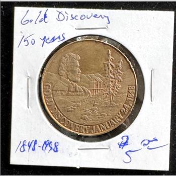 1848-1998 150 YEARS GOLD DISCOVERY MEDAL COIN