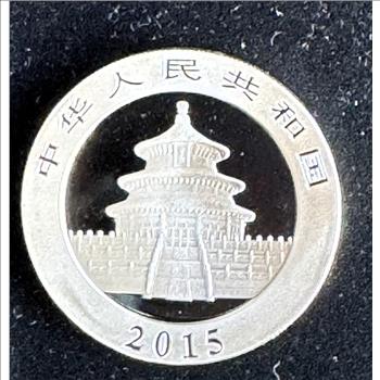 2015 CHINA PANDA 10 YUAN, .999 FINE SILVER  REVERSE PROOF, UNBLEMISHED GEM COIN IN CAPSULE