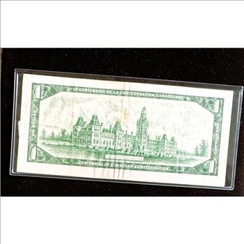 1967 OTTAWA CANADA $1 DOLLARS CRISP LIKE NEW IN SLEVE