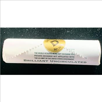 US MINT WORLD RESERVE ROLL (40) OF BRILLIANT UNCIRCULATED NICKEL COINS IN ORIGINAL US MINT WRAPPER