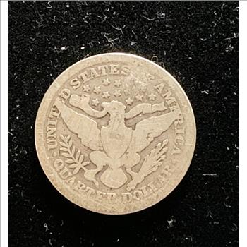 1897 SILVER BARBER QUARTER, LOTS OF DETAIL, NICE COIN