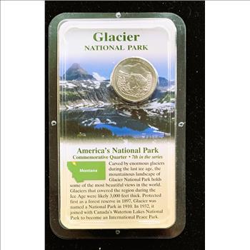 2011 YEAR, GLACIER, 7TH IN SERIES, AMERICA'S NATIONAL PARK COMMEMORATIVE QUARTERS, BU IN ORIGINAL SEALED PKG