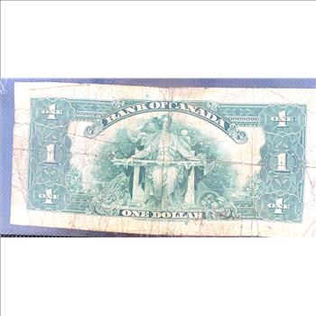 CANADA 1 DOLLAR BILL 1935