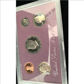 1988 UNITED STATES MINT PROOF SET 5 COINS ORIG GOV PKG