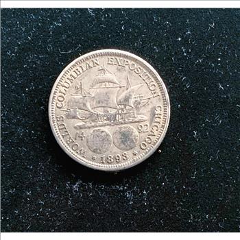 1893 SILVER COLUMBIAN EXPOSITION (CHICAGO WORLD FAIR) COMM UNITED STATES HALF DOLLAR , REALLY NICE COIN