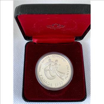 CANADA SILVER PROOF DOLLAR 1983 EDMONTON UNIVERSIADE W/ORIG PKG