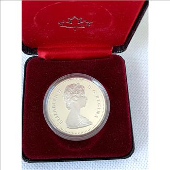 CANADA SILVER PROOF DOLLAR 1983 EDMONTON UNIVERSIADE W/ORIG PKG