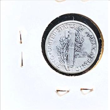 1942 SIVER MERCURY DIME, A REALLY NICE BRIGHT SHINY COIN WITH LOTS OF DETAIL