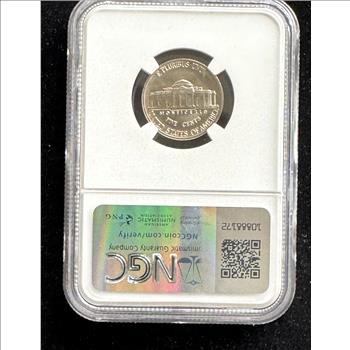 1987-D JEFFERSON NICKEL, NGC HIGH GRADE MS-66 5FS COIN IN THE SLAB