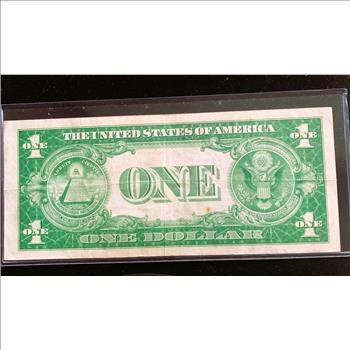 1935 A SERIES SCARCE MULE SILVER CERTIFICATE NOTE,  BLUE SEAL IN SLEVE