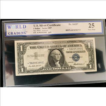 1957 SERIES $1 DOLLAR SILVER CERTIFICATE 