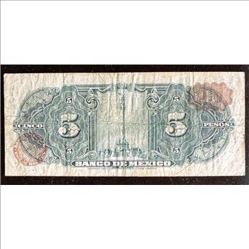 MEXICO 1957 SIRIE GR, 5 CINCO PESOS