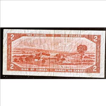 1954 SERIES COYNE/TOWERS DEVILS FACE OTTAWA CANADA $2 DOLLAR CURRENCY IN A SLEVE