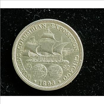 1893 SILVER (CHICAGO WORLD FAIR) COMMEMORATIVE, COLUMBIAN EXPO,  US HALF DOLLAR , HIGH GRADE UNCIRCULATED COIN