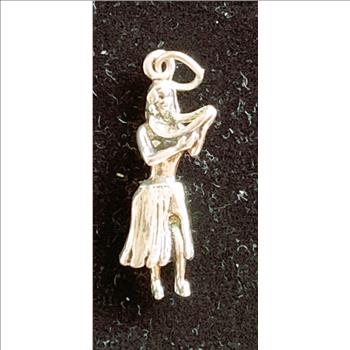 Hawaii HULA DANCER Charm HAWAIIAN LEI Pendant Charm 925 Sterling Silver - Foto 9